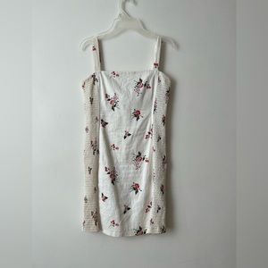 SOLD Forever 21 White Mini Dress with Roses